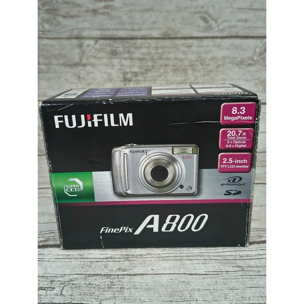 FUJIFILM FinePix A800 Digital Camera 3x Optical Zoom In Box